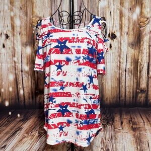 Patriotic Stars and Stripes Short Sleeve Tee